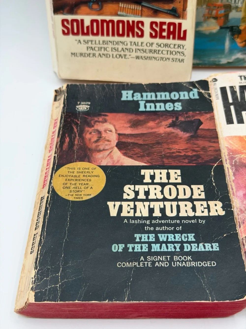 Lot of 4 Hammond Innes Various Paperback Books - Trojan Horse/Angry/Strode/Seal